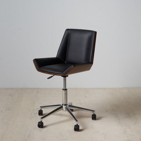 SILLA OFICINA PINI POLIPIEL MARRÓN-NEGRO