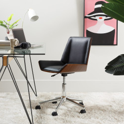 SILLA OFICINA PINI POLIPIEL MARRÓN-NEGRO