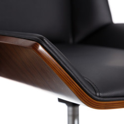 SILLA OFICINA PINI POLIPIEL MARRÓN-NEGRO