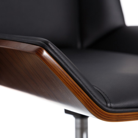 SILLA OFICINA PINI POLIPIEL MARRÓN-NEGRO