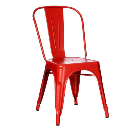 Silla Industrial Tol Acero Roja