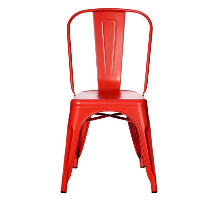Silla Industrial Tol Acero Roja