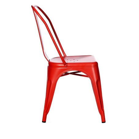 Silla Industrial Tol Acero Roja
