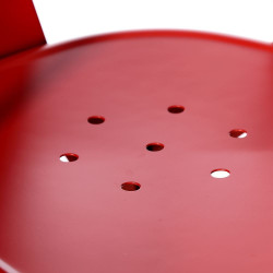 Silla Industrial Tol Acero Roja