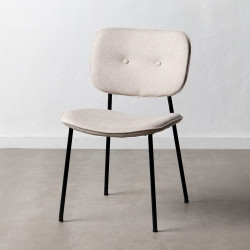 SILLA COMEDOR MOLIE TEJIDO CREMA
