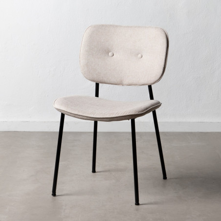 SILLA COMEDOR MOLIE TEJIDO CREMA