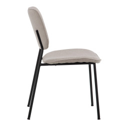 SILLA COMEDOR MOLIE TEJIDO CREMA