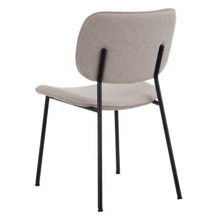 SILLA COMEDOR MOLIE TEJIDO CREMA