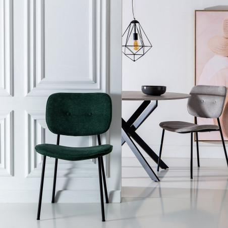 SILLA COMEDOR MOLIE TEJIDO VERDE