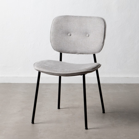 SILLA COMEDOR MOLIE TEJIDO GRIS CLARO