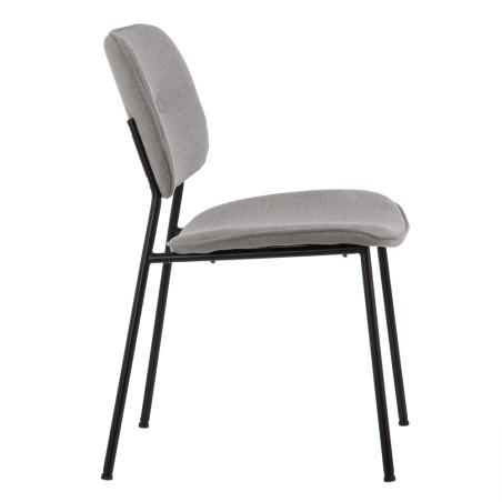 SILLA COMEDOR MOLIE TEJIDO GRIS CLARO