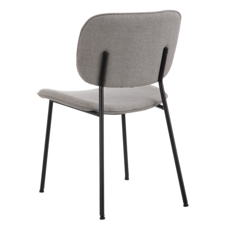 SILLA COMEDOR MOLIE TEJIDO GRIS CLARO