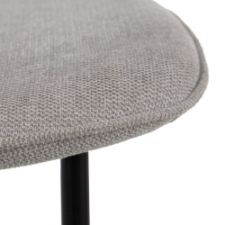 SILLA COMEDOR MOLIE TEJIDO GRIS CLARO