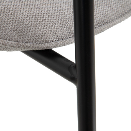 SILLA COMEDOR MOLIE TEJIDO GRIS CLARO