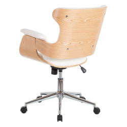 SILLÓN GIRATORIO NATURA POLIPIEL BLANCO