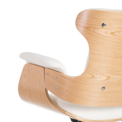 SILLÓN GIRATORIO NATURA POLIPIEL BLANCO