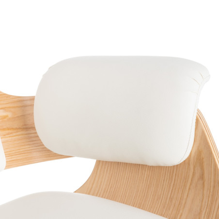 SILLÓN GIRATORIO NATURA POLIPIEL BLANCO