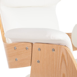 SILLÓN GIRATORIO NATURA POLIPIEL BLANCO