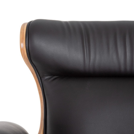 SILLÓN GIRATORIO NATURA POLIPIEL NEGRO