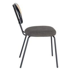 SILLA COMEDOR VINE RATÁN – GRIS