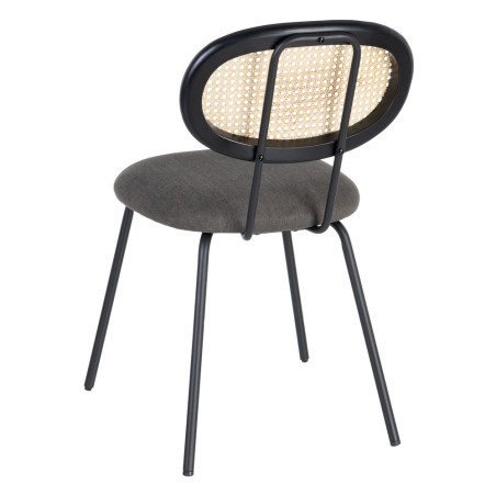 SILLA COMEDOR VINE RATÁN – GRIS