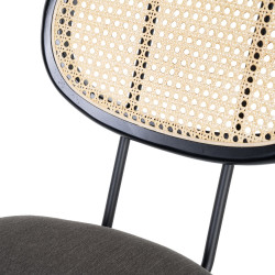 SILLA COMEDOR VINE RATÁN – GRIS