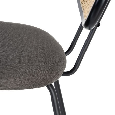 SILLA COMEDOR VINE RATÁN – GRIS