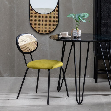 SILLA COMEDOR VINE RATÁN – VERDE