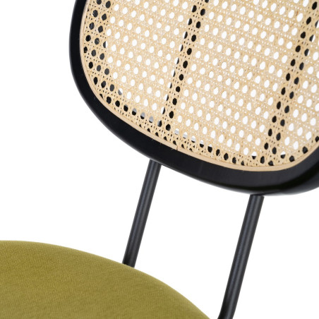 SILLA COMEDOR VINE RATÁN – VERDE