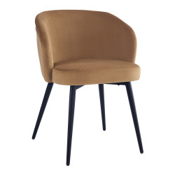 SILLA COMEDOR TALIA TERCIOPELO CAMEL