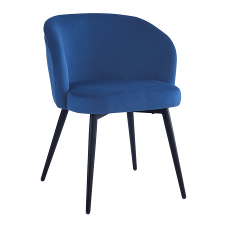 SILLA COMEDOR TALIA TERCIOPELO AZUL