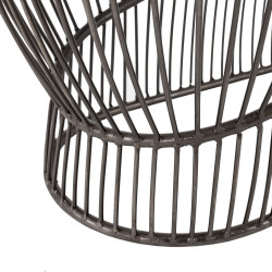 CONSOLA PLATA-NEGRO METAL-MÁRMOL 95 X 45 X 92 CM