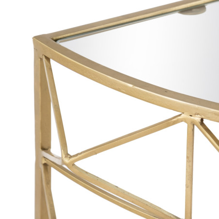 CONSOLA ORO METAL-CRISTAL ENTRADA 98 X 51 X 89 CM