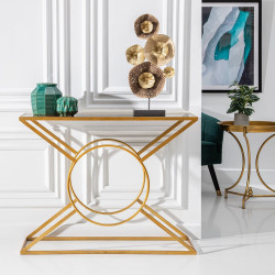 CONSOLA KALEM CRISTAL DORADO