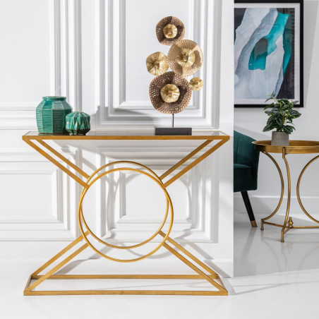 CONSOLA KALEM CRISTAL DORADO
