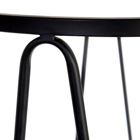 SET 2 CONSOLAS LINEY METAL NEGRO-CRISTAL