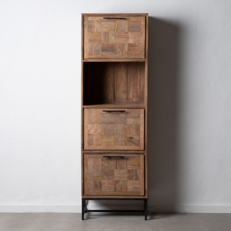 MUEBLE AUXILIAR NATURAL MADERA DE MANGO MODELO TELMO 60 X 38 X 188 CM
