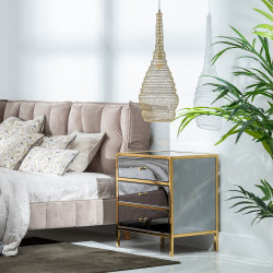 MESITA ORO DM-ESPEJO DORMITORIO 60 X 42 X 66 CM