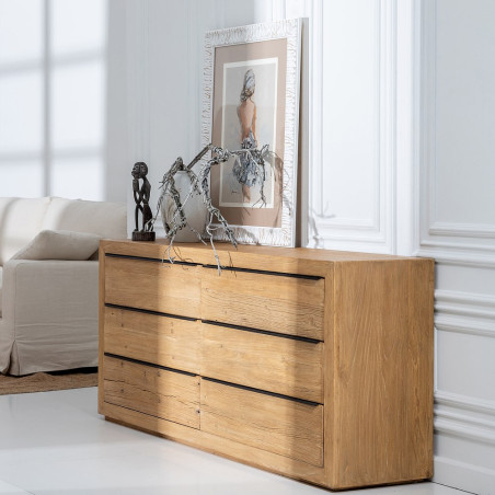 CÓMODA NATURE MADERA DE OLMO 183x44x81 CM