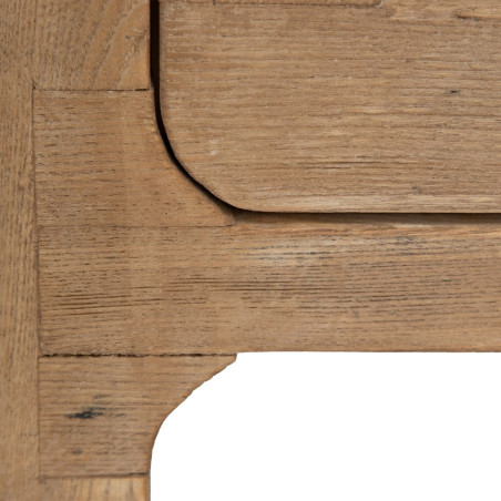 VITRINA NATURAL MADERA DE OLMO MODELO CELIA 122 X 44 X 210 CM