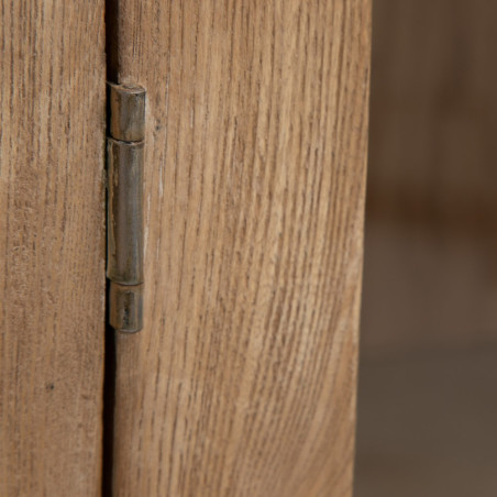 VITRINA NATURAL MADERA DE OLMO MODELO CELIA 122 X 44 X 210 CM