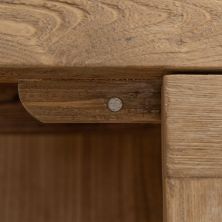 VITRINA NATURAL MADERA DE OLMO MODELO CELIA 122 X 44 X 210 CM