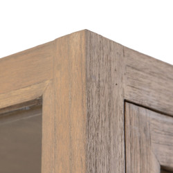VITRINA NATURAL MADERA MINDI MODELO PRINCE 100 X 45 X 200 CM