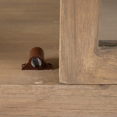 VITRINA NATURAL MADERA MINDI MODELO PRINCE 100 X 45 X 200 CM