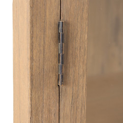 VITRINA NATURAL MADERA MINDI MODELO PRINCE 100 X 45 X 200 CM