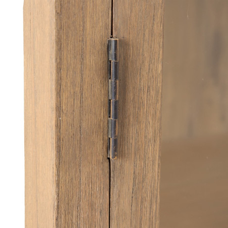 VITRINA NATURAL MADERA MINDI MODELO PRINCE 100 X 45 X 200 CM