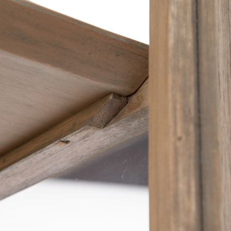 VITRINA NATURAL MADERA MINDI MODELO PRINCE 100 X 45 X 200 CM