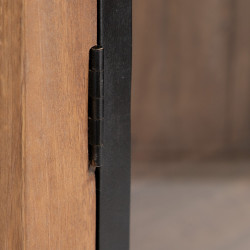 VITRINA NATURAL MADERA DE MANGO MODELO BELTRAN 90 X 40 X 200 CM