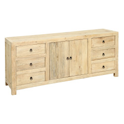 APARADOR DULCE 2P+ 6C MADERA DE OLMO NATURAL 180X45