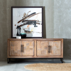 APARADOR NATURAL MADERA DE MANGO MODELO TELMO 180 X 40 X 80 CM